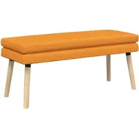 vidaXL Banc à double couche Jaune foncé 110 x 40 x 47 cm Tissu