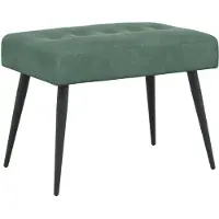 vidaXL Banc avec capitonnage bouton Vert Mer 60 x 40 x 45 cm Velours