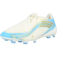 Adidas Chaussure de foot 'F50 Messi League' ivoire / bleu clair / or