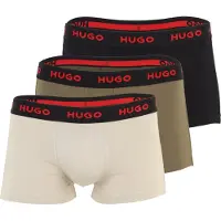 HUGO Boxers beige clair / rouge / noir