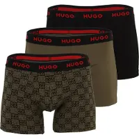 HUGO Lot de trois boxers longs en coton stretch