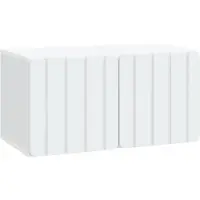 Syfax Meuble TV mural Blanc 59,5 x 31 x 30 cm Bois d'ingénierie