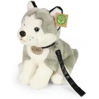 Rappa Peluche Husky Avec Laisse 28 Cm Ecologique