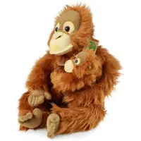 Rappa Peluche Orang-outan Avec Bébé 28 Cm Eco-f.