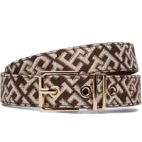 Tommy Hilfiger Square 2.5 Jacquard Belt Marron 75 cm Femme