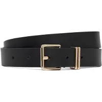 Tommy Hilfiger Ceinture 'Buckle Logo Keeper' or / noir