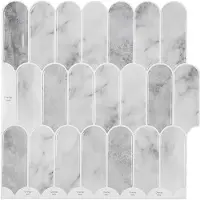 vidaXL Carreau en Plume 20 pcs Marbre gris 30 x 30 cm