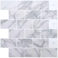 vidaXL Carreau de métro 20 pcs Marbre blanc 30 x 30 cm
