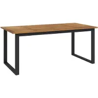 vidaXL Table de jardin avec piètement en U 180x90x75 cm Bois d'acacia massif
