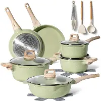 Just perfecto JL-787 : ensemble de 15 pièces de batterie de cuisine en granit - Vert
