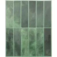 vidaXL , carreaux rectangulaires, 10 pièces, vert foncé, 29 x 23 x 0,08 cm