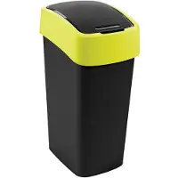 Curver Poubelle FLIP BIN 45 l noir/jaune