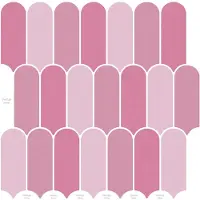 vidaXL Carreaux en forme de plume, 20 pièces, rose, 30 x 30 cm, polyuréthane et PET