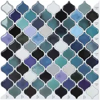 vidaXL : 10 dalles décoratives "Lanturn", bleu-vert, 27 x 27 cm, en polyuréthane et PET