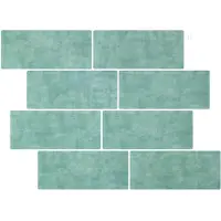 vidaXL Carreau de métro 10 pcs Gris-Vert 29 x 21 cm Polyuréthane et PET