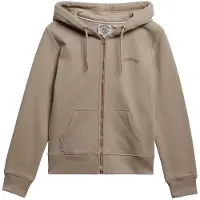 Superdry Essential Logo Full Zip Sweatshirt Beige XS Femme
