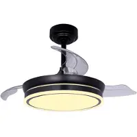 CristalRecord Moss Mini Ceiling Fan 46w Argenté One Size / EU Plug 220V