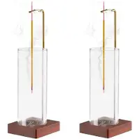 Typecat 2 PièCes Porte-Encens Minuterie de Yoga Support D'AromathéRapie Encens Anti-Cendres Volant BrûLeur D'Encens pour Bâtons avec Verre Amovible