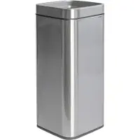 MAUL Poubelle MAULprime 30 l en acier inoxydable 25,1 x 25,1 x 60,4 cm argent