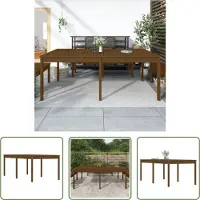 The Living Store Table de jardin marron miel 203,5x100x76 cm pin massif