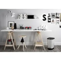 Curver Corbeille à papier Chic bin M argentée