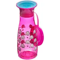 Wow Gear Gourde - Mini - 350 ml - Rose av. Éléphants - - UneTaille - Gourde