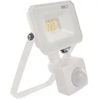 Emos Spot LED SIMPO 10 W avec détecteur de mouvement, 1000 lm, IP44, blanc neutre 4000K, 15 cm de câble, blanc, ZS2313W