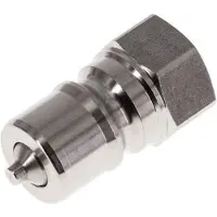 Tameson Acier inoxydable DN 10 Coupleur hydraulique Bouchon G 3/8 pouce filetage femelle ISO 7241-1 B D 19.1mm