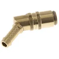 Tameson Laiton DN 6 Raccordement du moule Douille 9 mm Pilier du tuyau Protection contre le déverrouillage Double obturation 45-deg