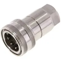Tameson Coupleur hydraulique DN 20 en acier inoxydable Embout G 3/4 pouce filetage femelle ISO 7241-1 B D 31.4mm