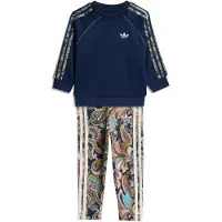 Adidas Originals Oversize Crew Tight Leggings Set Bleu 12-18 Months Fille