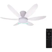 OEM Ventilateur de plafond avec éclairage, 3 températures de couleur, 6 vitesses, 6 pales