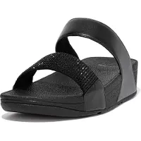 FitFlop Lulu Crystal Sandales Noir UE 39 Femme Noir UE 39