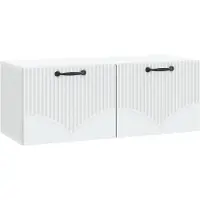 Syfax Meuble TV mural Blanc 78,5 x 31 x 30 cm Bois d'ingénierie