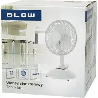 BLOW 44-062# - Ventilateur domestique à lamelles - Blanc - table - 1,5 m - AC - 22 W