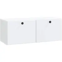 Syfax Meuble TV mural 78,5 x 31 x 30 cm Blanc Bois d'ingénierie