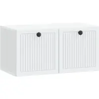 Syfax Meuble TV mural Blanc 59,5 x 31 x 30 cm Bois d'ingénierie