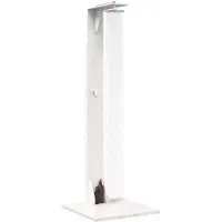 vidaXL - Douche de jardin, 214,5 cm, bois massif de pin et acier inoxydable, blanc