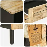 vidaXL Table de chevet Marron et Noir 50 x 33 x 60 cm