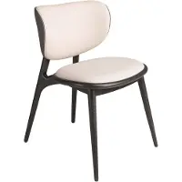 ANGEL CERDA SL Chaise en similicuir crème et gris foncé 4257