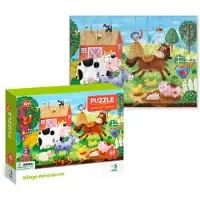 Dodo Puzzle « La ferme » 32 x 23 cm, 60 pièces, dans une boîte de 24 x 18 x 4 cm