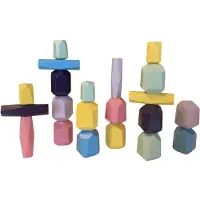 Magni Montessori Stacking And Balancing Stones Multicolore Enfants
