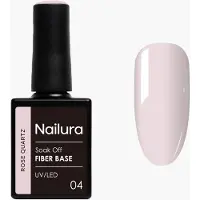 Nailura - Fiber Base - Rose Quartz - 10 ml (Quartz rose, Base coat)