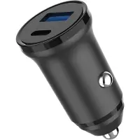 Gear Chargeur 12/24V 1xUSB-C + 1xUSB-A PD 30W + QC18.0W MAX Noir