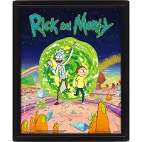 Pyramid Poster 3D Lenticular Rick & Morty - Portal 25X20cm