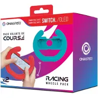 Oniverse Nsw Pack Of 2 Racing Wheel Controller Holders - Blue/Red (Switch), Manette : accessoires, Multicolore