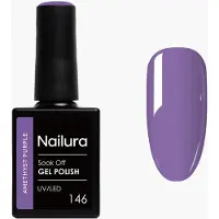 Nailura - Gel Polish 146 - Amethyst Purple - 10 ml (Améthyste Pourpre Pourpre, Vernis effet gel)