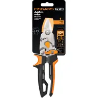 Fiskars Powergear Aviation Snip Straight Bulldog Sheet Metal Scissors 38.1 Mm Doré