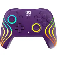 Turtle Beach Manette sans fil Afterglow Wave Violet pour Nintendo Switch 2 Nintendo Switch Nintendo Switch Lite et Nintendo Switch Modèle OLED