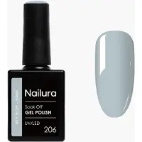 Ginza.se - Gel Polish 206 - Sky Blue Grey - 10 ml (Bleu ciel gris, Vernis effet gel)